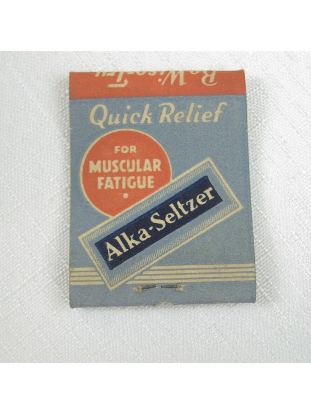 4 Vintage Matchbook Covers F&F Cough, Piso's Cough, Alka-Seltzer, Zymole Trokeys
